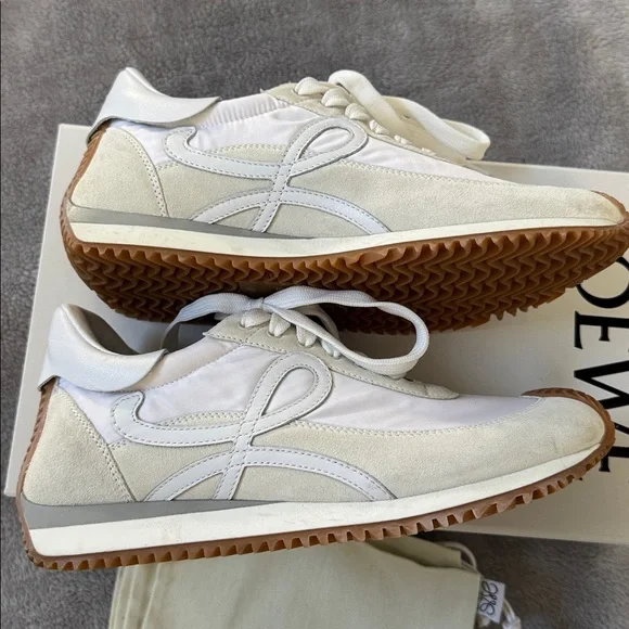 Loewe Flow Retro Sneakers - 8/38 White - Picture 3 of 10